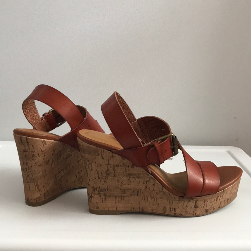 NWT Cork Wedge Heel Sandal